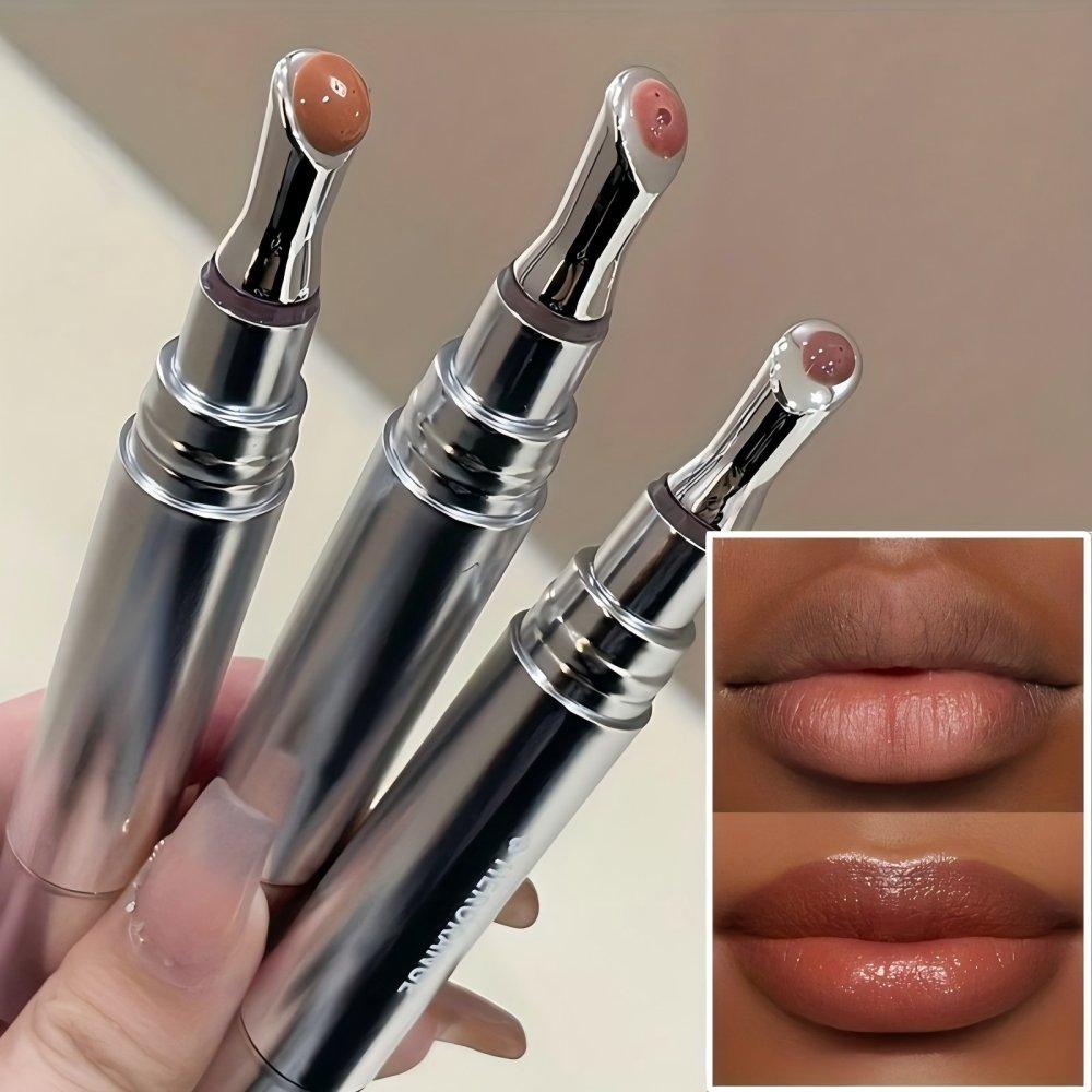 Natural Glossy Finish Lip Glaze Stick, Lip Gloss Hydrating Lip Glaze Stick, 1pc Daily Moisture Plumping Lip Stick for Women & Girls, Lip Makeup Supplies, Gloss Lipgloss