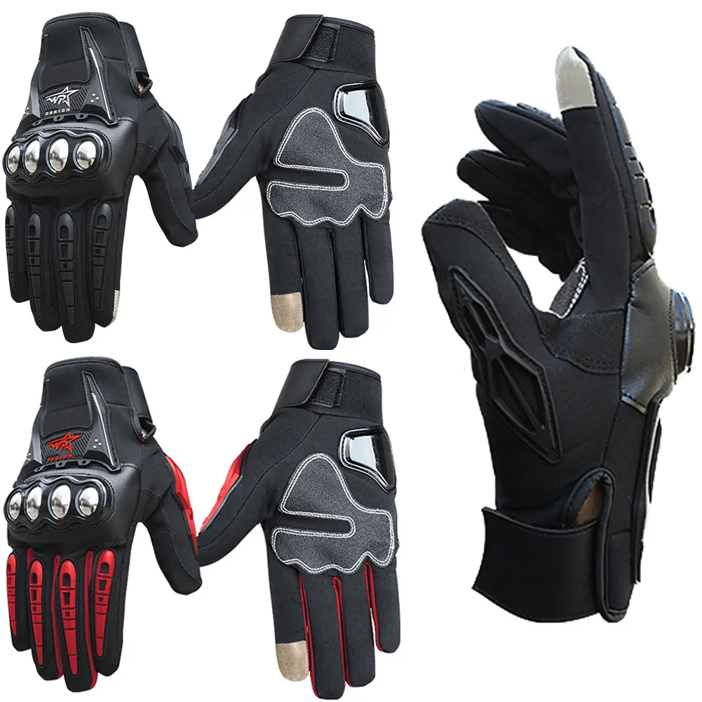 Motorcycle Gloves Touchscreen Windproof Thermal Riding Gloves Hard-shell Knuckle Protective Cycling Gloves Full Finger Gear