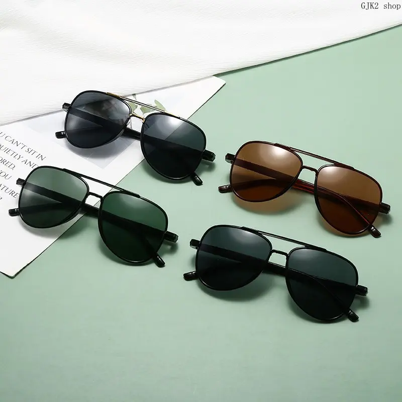 4-Pack Unisex Aviator Sunglasses with Polarized Lens, Classic Outdoor Driving Shades with UV Protection