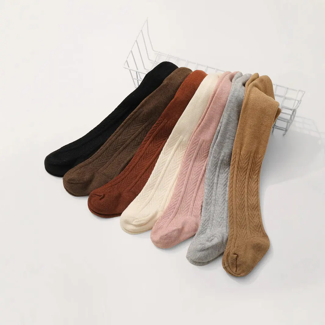 Versatile Fall Winter Toddler Foot‑Cut Leggings, Basic Twist Textured Baby Out‑Wear Pants, Suitable for 0‑11 Years Old Kids Daily Outfit Matching