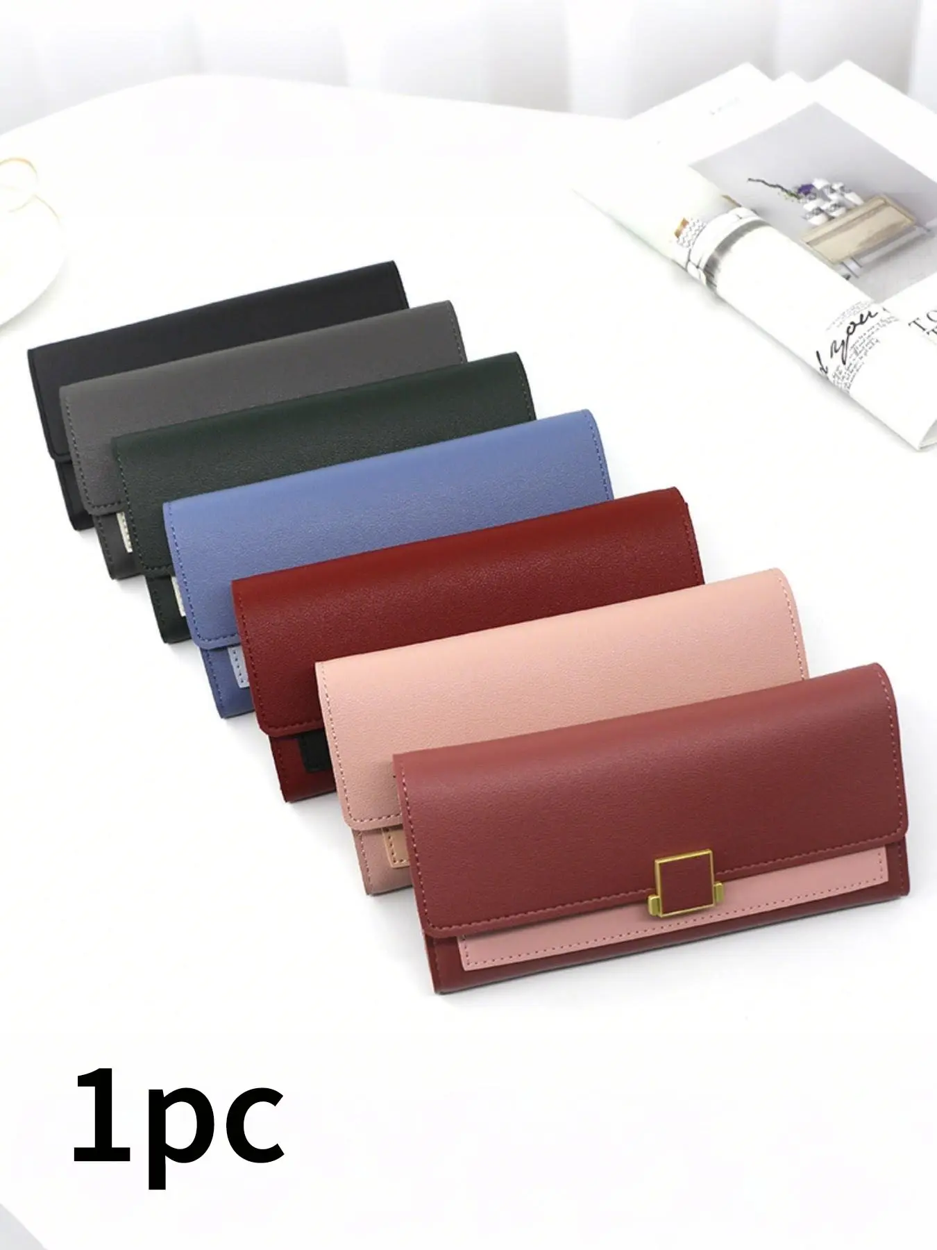 Women's Fashion Card Holder and ID Wallet, Foldable Handbag, Large Capacity Long Wallet, Credit Card Wallet, PU Leather, Perfect Gift for Mother, Girlfriend