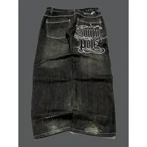 Streetwear New Fashion Oversized Embroidered Baggy Jeans Female Y2K Harajuku Hiphop Retro Gothic High Waist Wide-leg Pants Pants