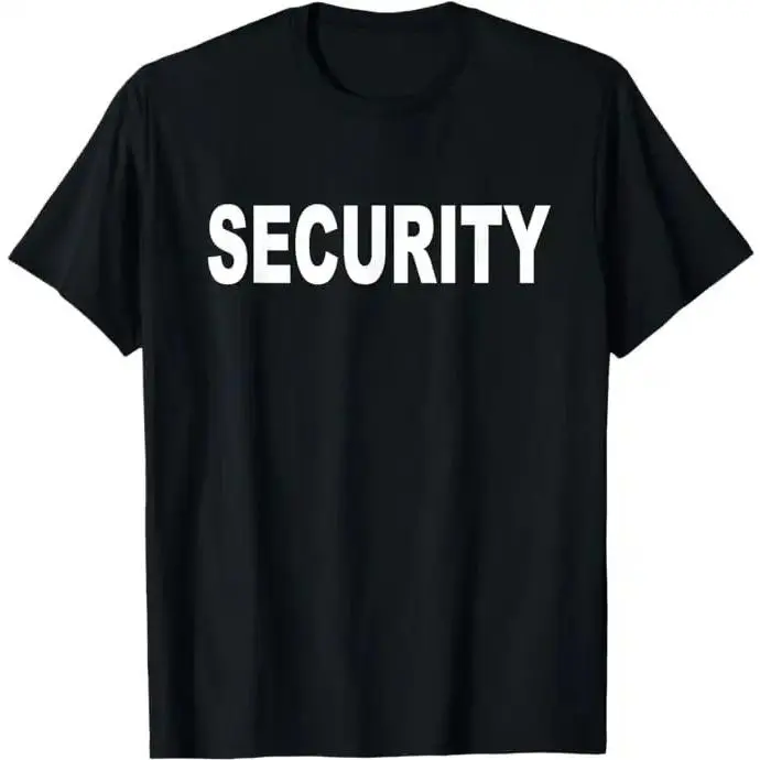 Men's Security Graphic T-Shirt - Casual Short-Sleeve Crewneck Menswear Top for Event Safety Officers, Tshirt, Shortsleeve