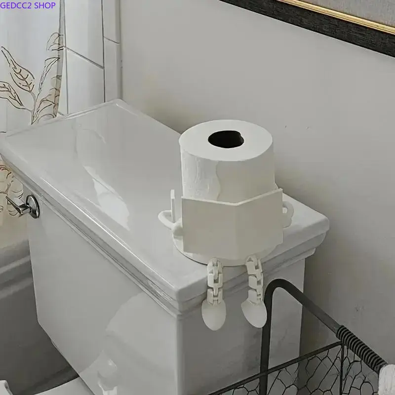 Adjustable Tissue Holder with Movable Joints, Modern Artistic Toilet Paper Organizer in a Fun Figurine Design, a Unique Bathroom Necessity
