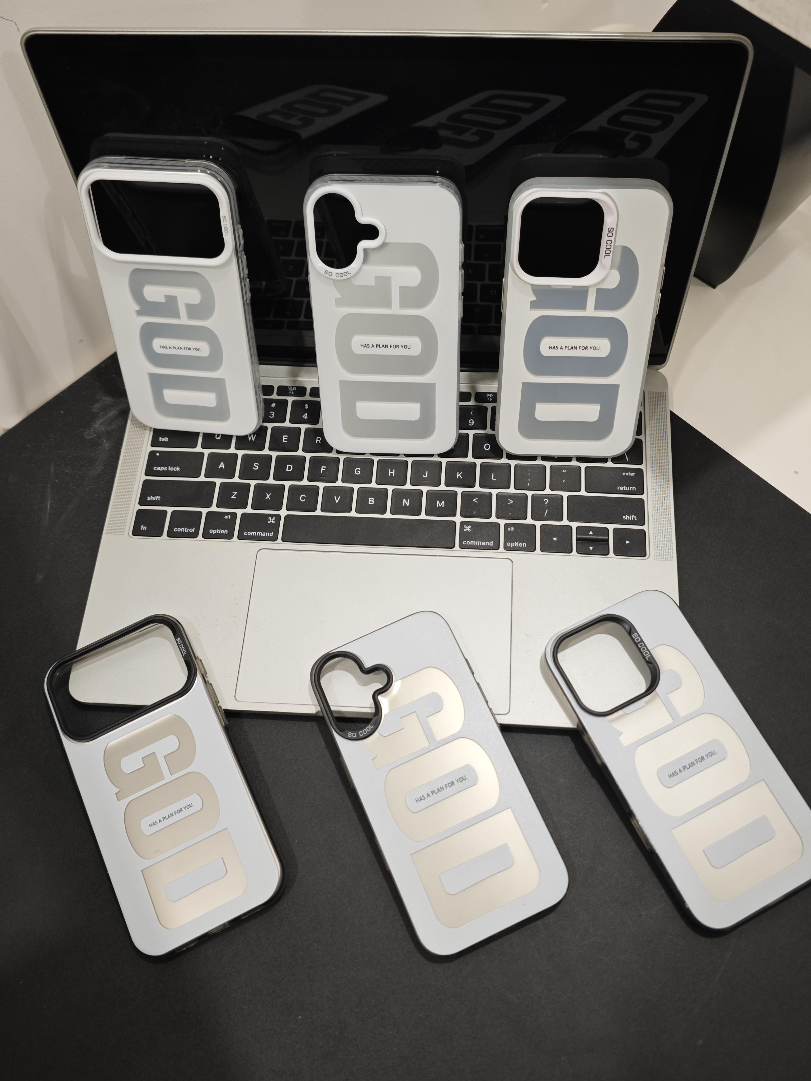 GOD Pattern Fashion TPU Laser Craft Phone Case for iPhone 17 16 15 14 13 12 11 Samsung Galaxy S25 S24 S23 S22 Anti-Drop Protection