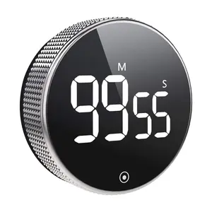 Magnetic Digital Kitchen Timer, 9999 Minutes Countdown Stopwatch, Large LED Display, Battery Powered, Portable Cooking Timer