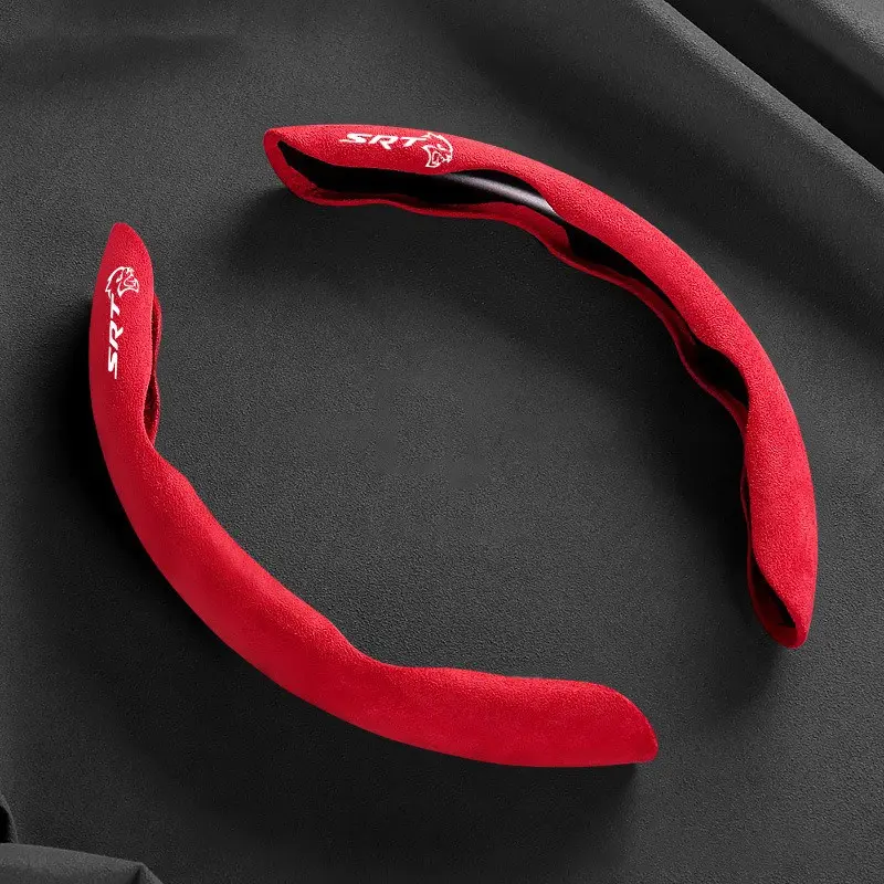 Suede Universal 38CM Automotive Car Steering Wheel Cover Booster Non-slip Cover Steering Wheel Protector For Dodge SRT Journey Charger Challenger Caliber Nitro Durango Avenger Dart Accessories