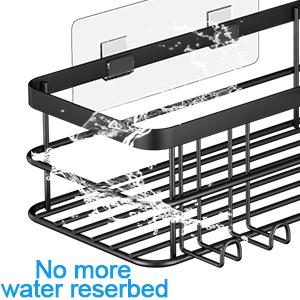 Corner Shower, 4-Pack Shower Shelves with Soap Holder No Drilling, Rustproof Shower Organizer, Black