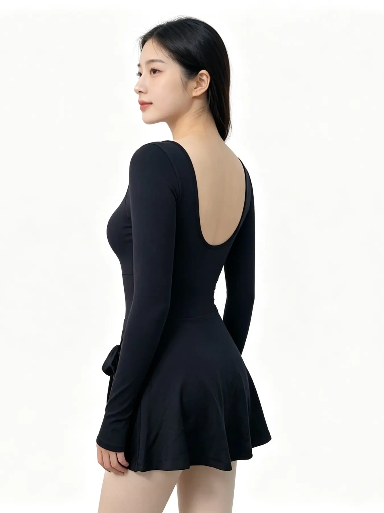 Women's Long Sleeve One-Piece Skirt Pants, Fashion Sport Style, Ideal for Fitness, Sports, Daily Wear, Perfect for Active Women