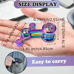 DEEPLAN Chaos Pendulum Is a Fashion Adult Toy Finger Spinner Desktop Ornament, Featuring Single-Rod And Double-Rod Swinging Design, Colorful Finger 360-Degree Rotator, Suitable for Daily Office Stress Relief
