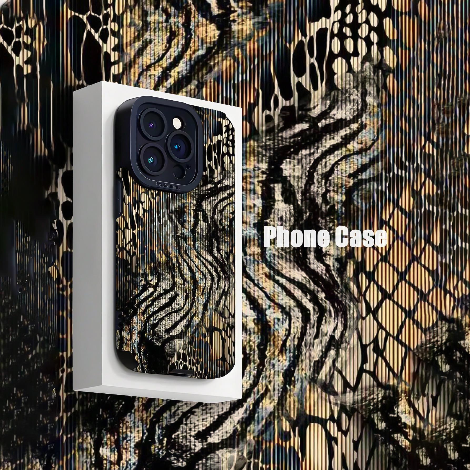 Fashionable Elegant Snake Skin Pattern Phone Case, Anti-drop Shockproof Phone Protector Cover, Phone Accessories, Shockproof Tpu Cover, Compatible with iPhone 16 15 14 13 12 11