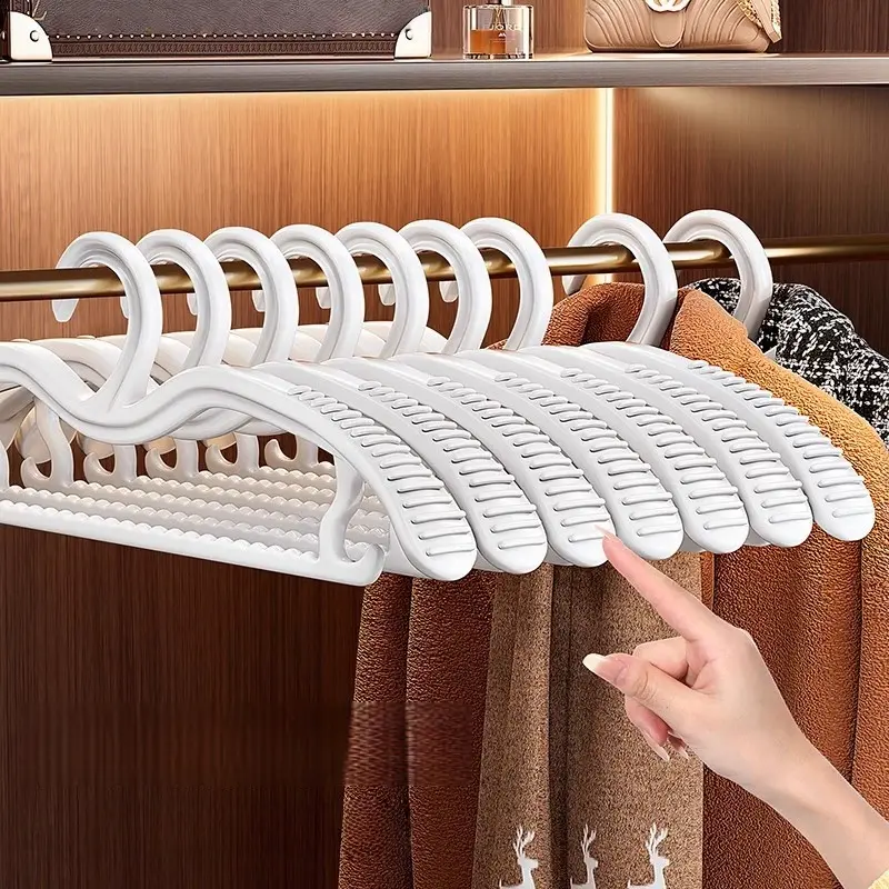 10Pcs Wide Shoulder Hangers, Short Neck 8cm Lift Non-Slip No Trace Clothes Hangers, Space Saving Closet Organizer for Home Dorm, Hanging Closet Organizer
