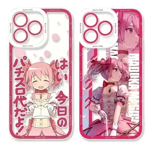 Cute Madoka Magica Phone Cases For iPhone 17 16 15 14 13 12 Promax Pro Plus Air Transparent Soft TPU Cover Trendy Luxury Aesthetic Shells Daily Accessory Gift