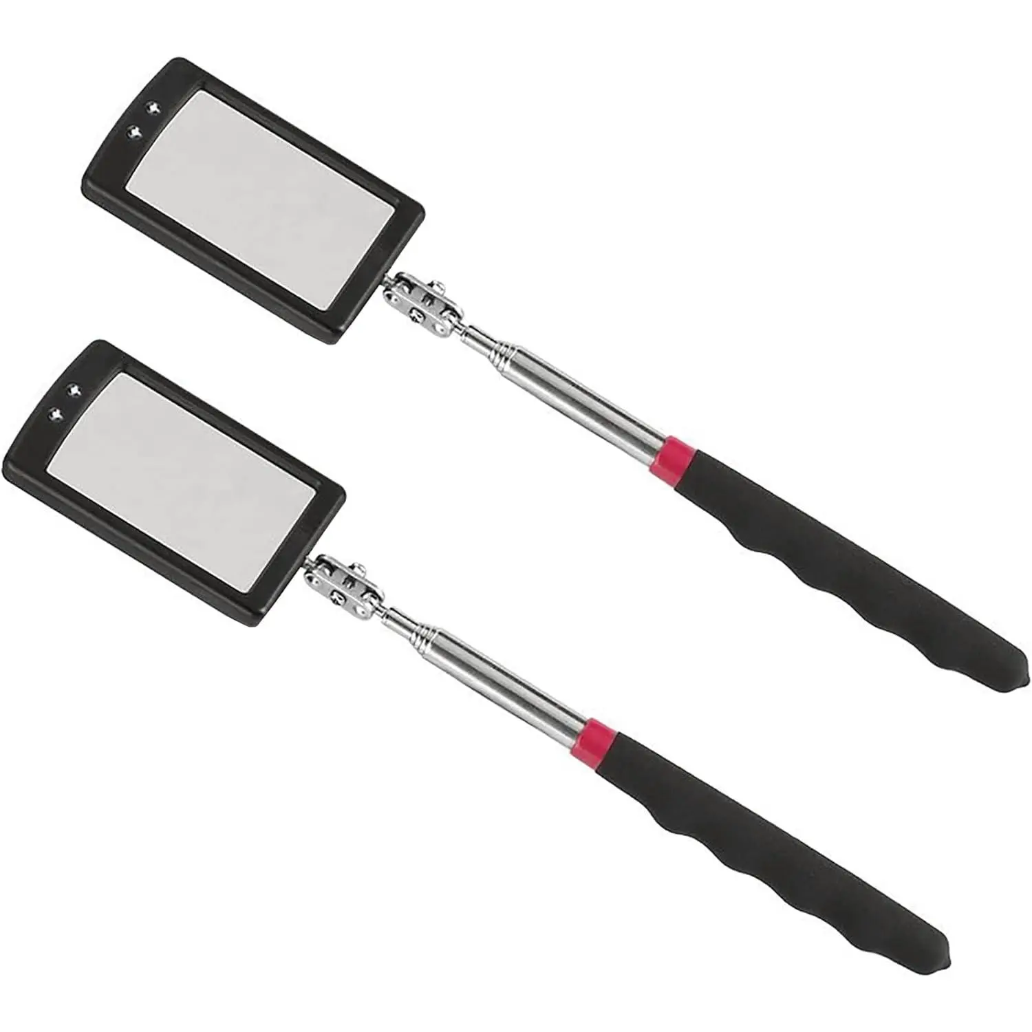 Inspection mirror telescoping with light Mirror practical addition to  repair, and anyone's toolbox Inspection Tool for Checking , and Other Small  Extended (Inspection mirror-2PCS)