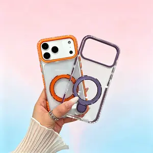 This MagSafe Compatible  phone case remains crystal clear and comes with a lens mount. has built-in lens protection. The ultimate defense!For iphone 17 pro max phone case 16/15/14/13/12 Pro Max excellent gift shockproof cellphone cover