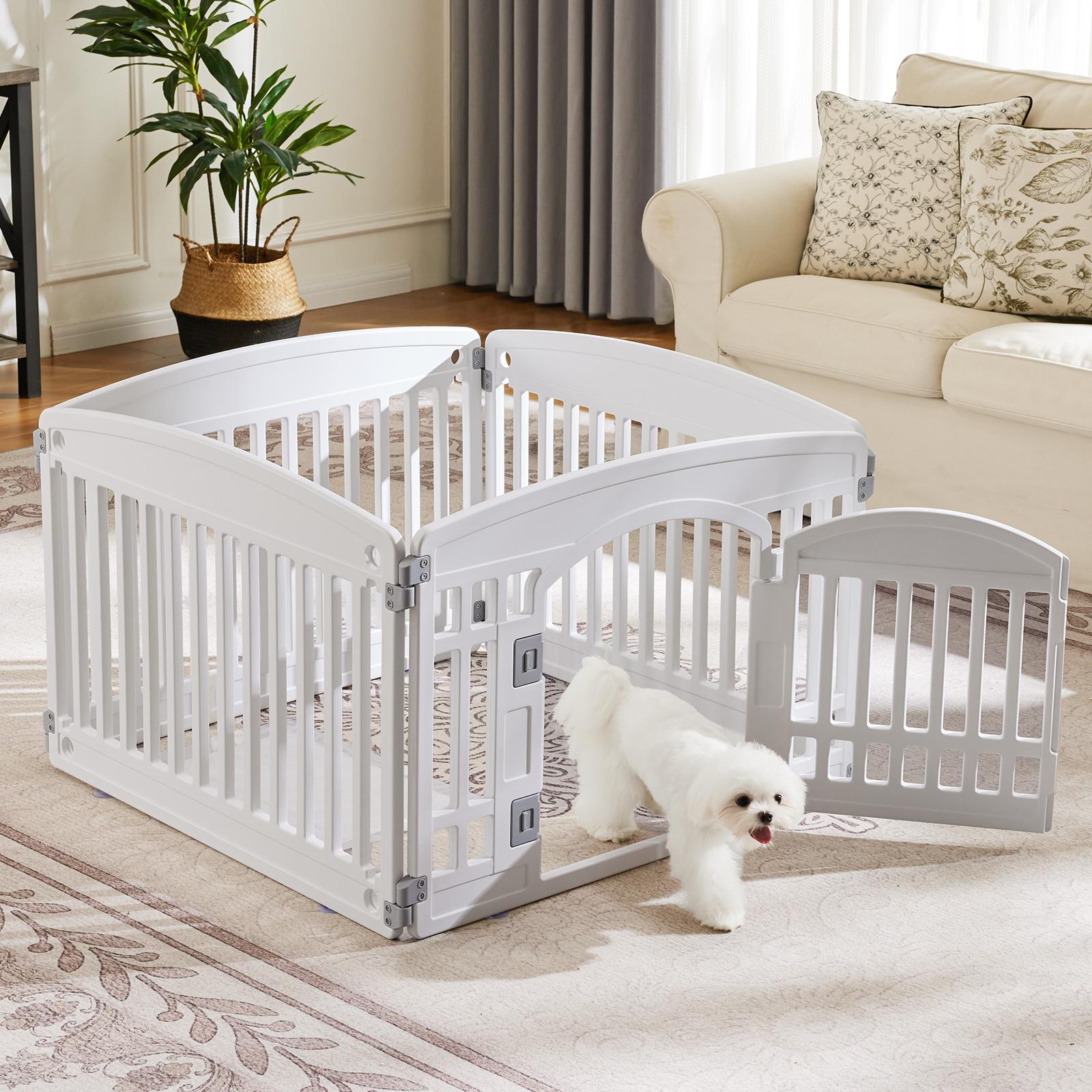 Dog Playpen Safe & 4/6-Panel Secure Indoor/Outdoor Pet Fence | Folding & Portable | Ideal for Small to Medium Dogs | Easy to Clean Dog Playpen Safe & 4/6-Panel Secure Indoor/Outdoor Pet Fence | Folding & Portable | Ideal for Small to Medium Dogs | Easy to Clean