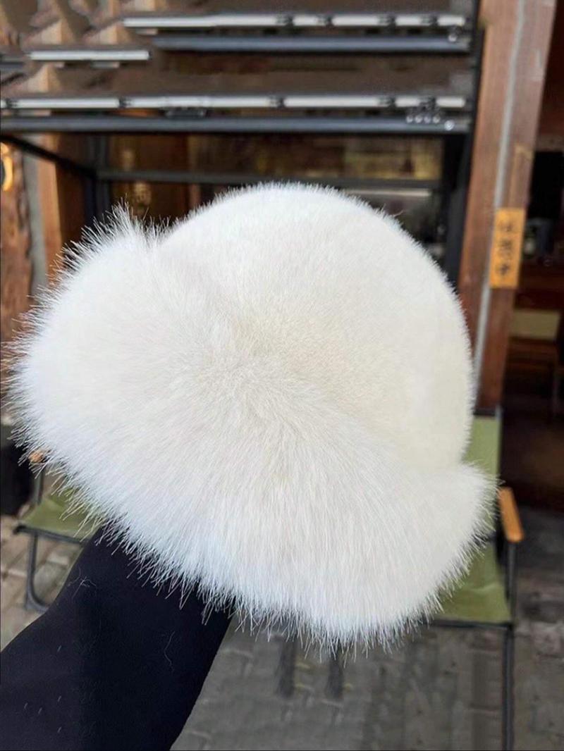 Women’s Cute Solid Color Fluffy Hat, Warm Casual Headwear for Fall and Winter, Fashion Accessory for Women and Girls