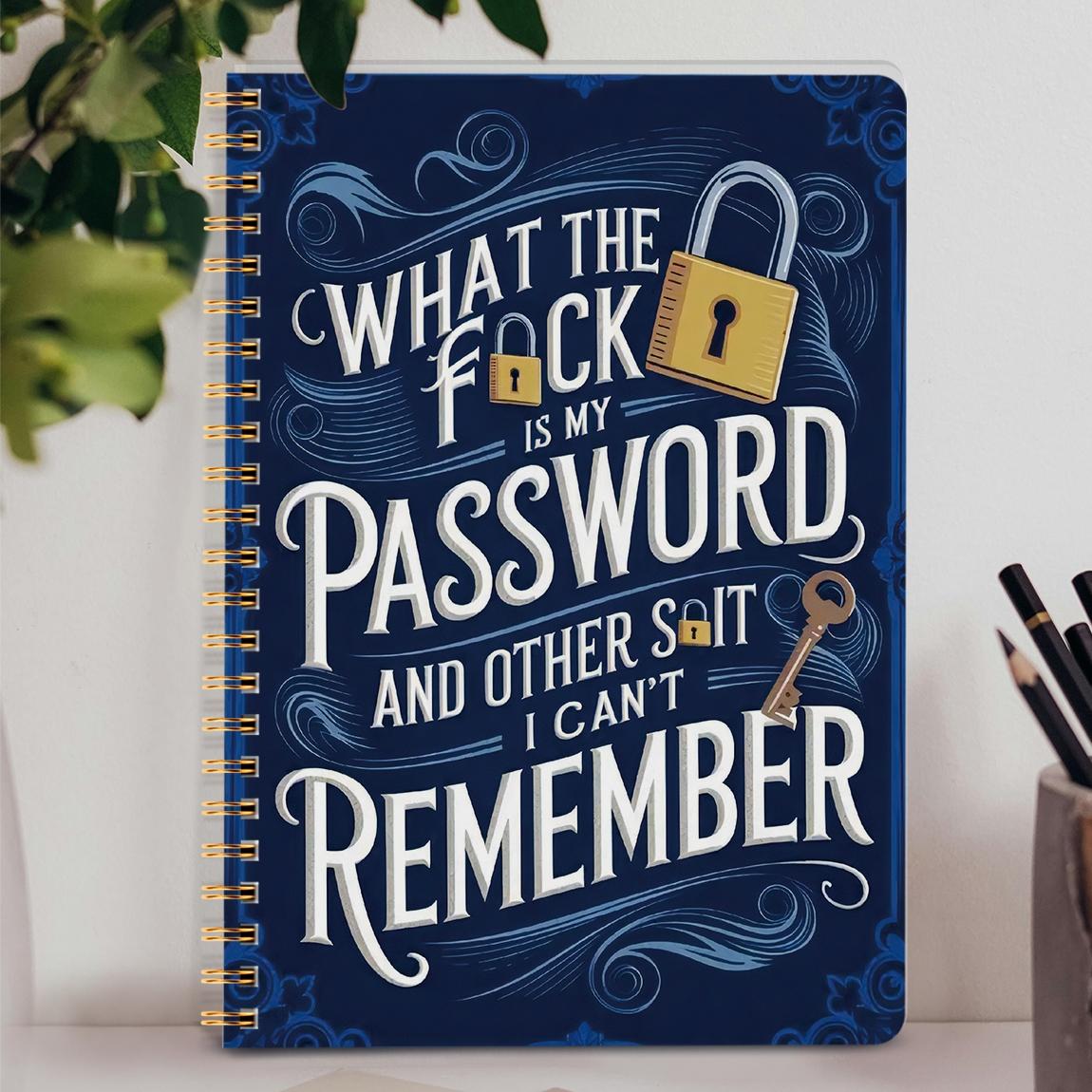 1pc Simple Password Book, Minimalist Advanced Address Password Manager With Website Password Quick Access Username And Password Storage Perfect For Home Office Internet Computer Logins, Hardcover Spiral Notebook, Great Holiday Gifts