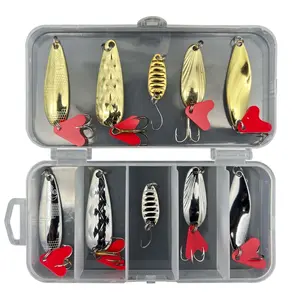 10/20/25PCS Metal Spoon Lure Set, Long-Cast Micro Fishing Baits for Freshwater & Saltwater Bass, Trout