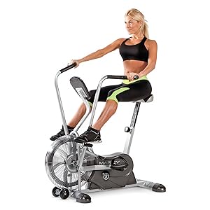 Marcy Air-Resistance Exercise Fan Bike With Dual Acction Handlebars