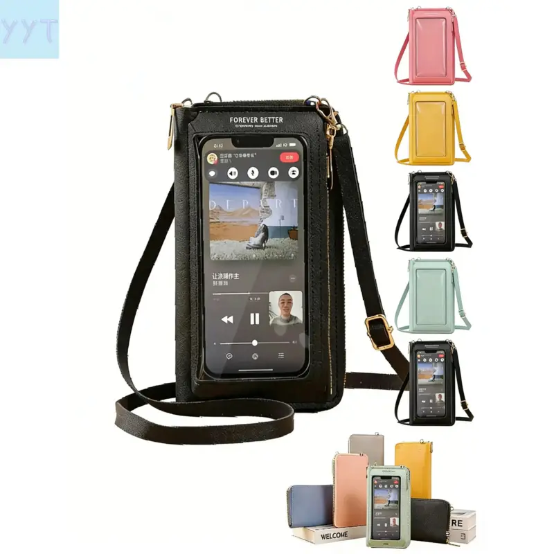 YYT1 Women Crossbody Bags Screen Cell Phone Purse Casual Crossbody Fashion Shoulder Bag Mobile Mini Anti Theft Multi Function Cell Phone Bags Pocket Card Holder Handbag Female Phone Sling Bag Fashionable Crossbody Bag