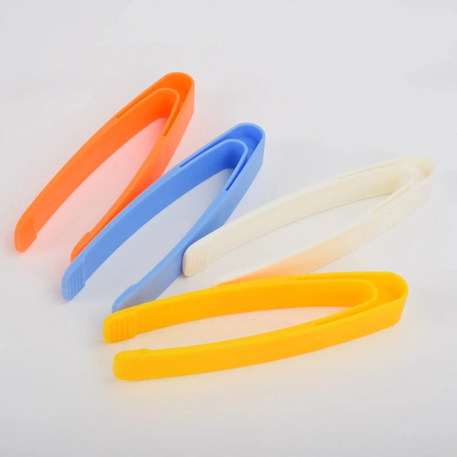 Straight-Head Plastic Tweezers Cosmetic Tweezers First-Aid Kit Tweezers Medical Tools Tweezers Wholesale Large White Clip