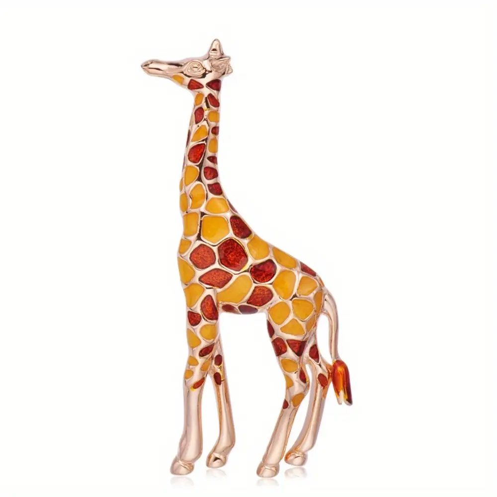 Cute Giraffe Brooch Female Accessories Animal Brooches Pin Buckle Woman Men Suit Coat