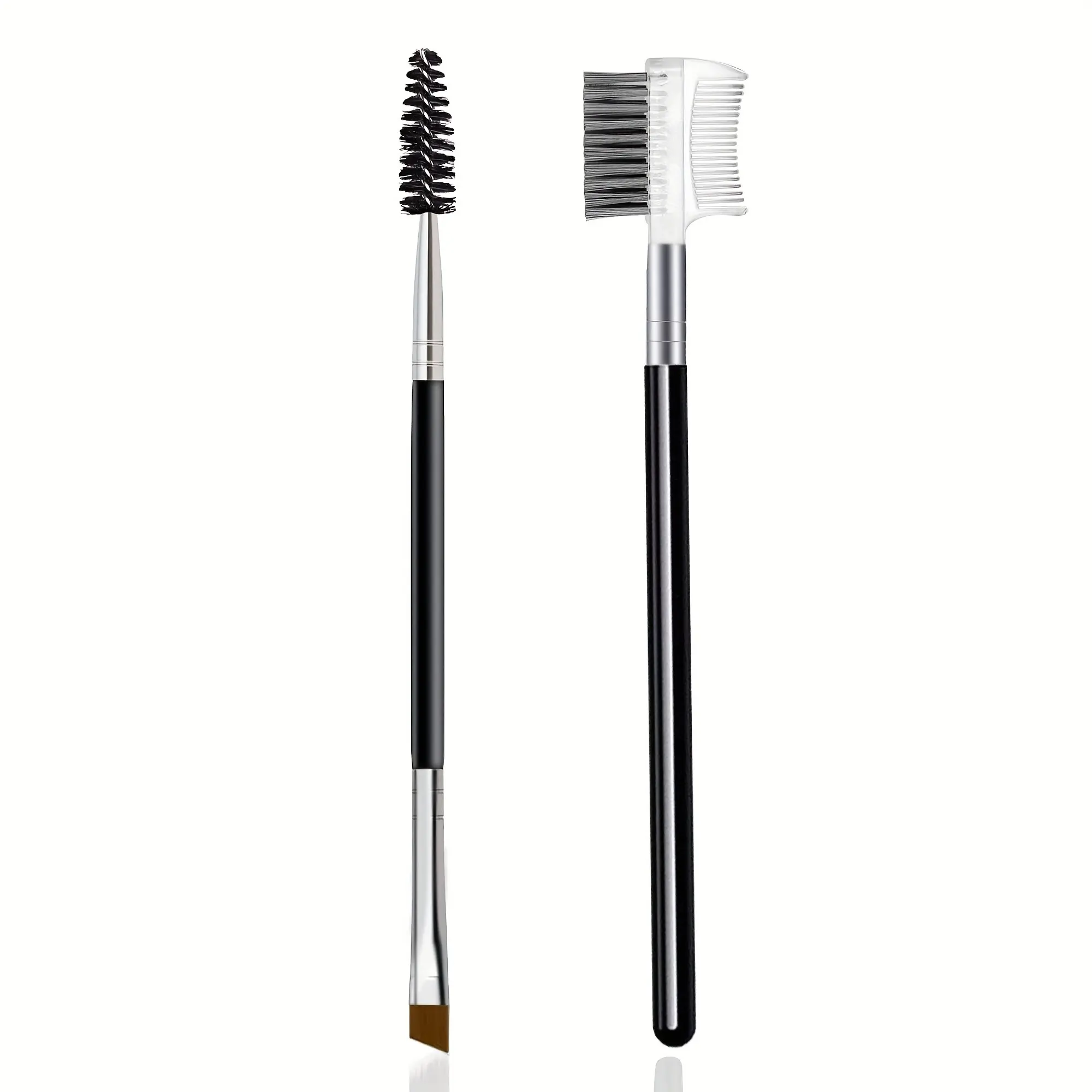 2 Pcs Eyelash Brushes, Single and Dual Head Design, Perfect for Lash Care, Essential Makeup Tool, Easy to Use and Store, Cosmetics Makeup Tools