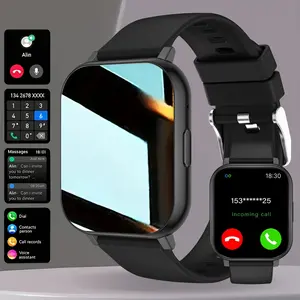 New Smartwatch Unisex, Valentine's Gift, Wireless Calls/sms, Multiple Sports Modes, Remote Camera Control, Fitness Tracker, USB Charging, Silicone Band