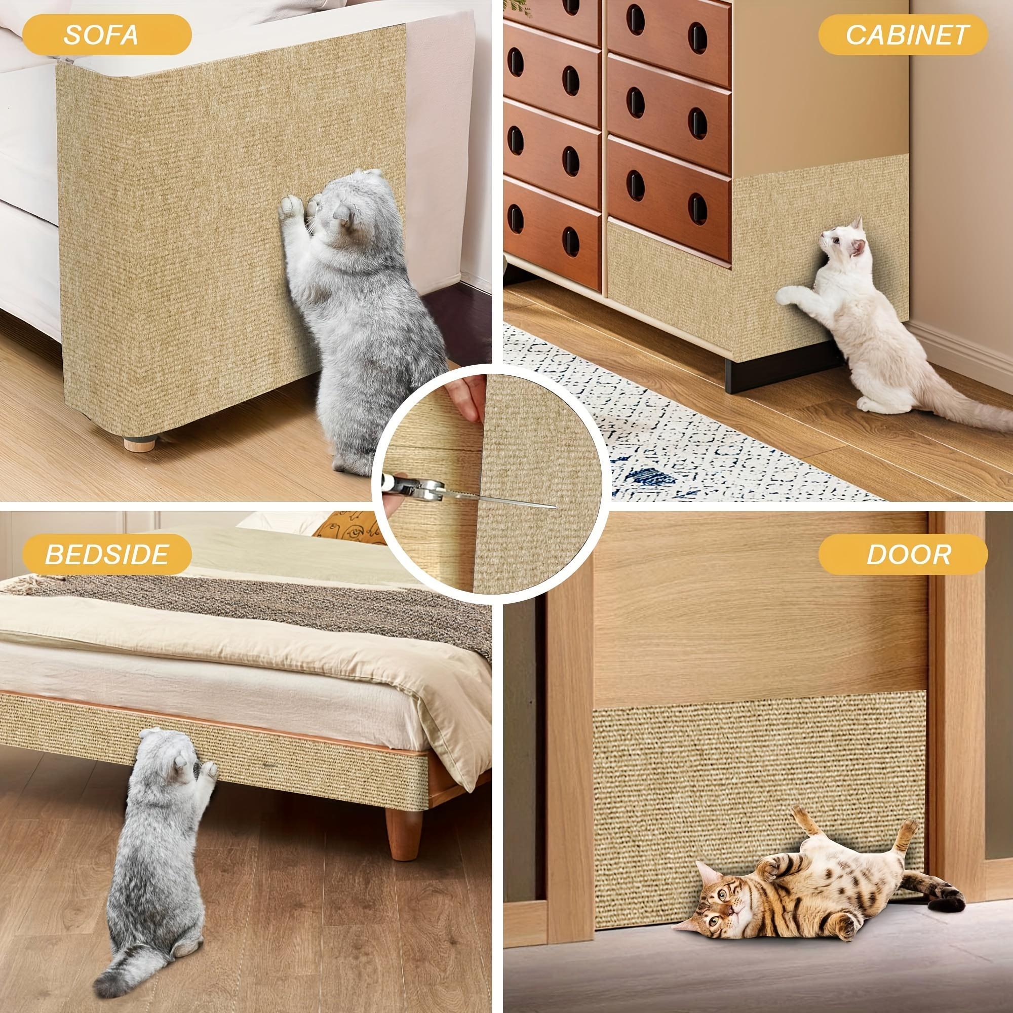Customizable Cat Scratching Mat - Durable, Easy-Install Furniture Protector & Claw Care Pad for Cats - Multi-Purpose, Long-Lasting Polyester Design
