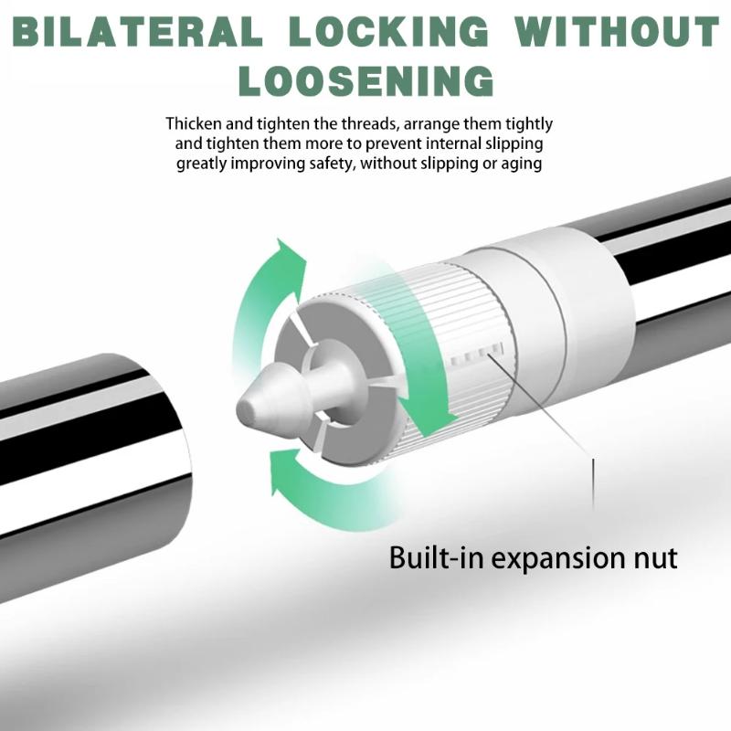 Clothing Hanger Telescopic Rod Stainless Steel Multipurpose Curtain Support Pole Balcony Clothes Drying Hanger For Wardrobe