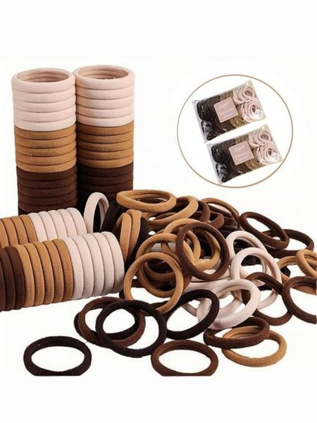 Buy 20 Get 30 Free Seamless Elastic Hair Ties Set, Hair Rubber Bands, Scrunchies, Durable Non-Damaging for Women Men Kids, Ideal for Sports Commuting Multiple Hairstyles