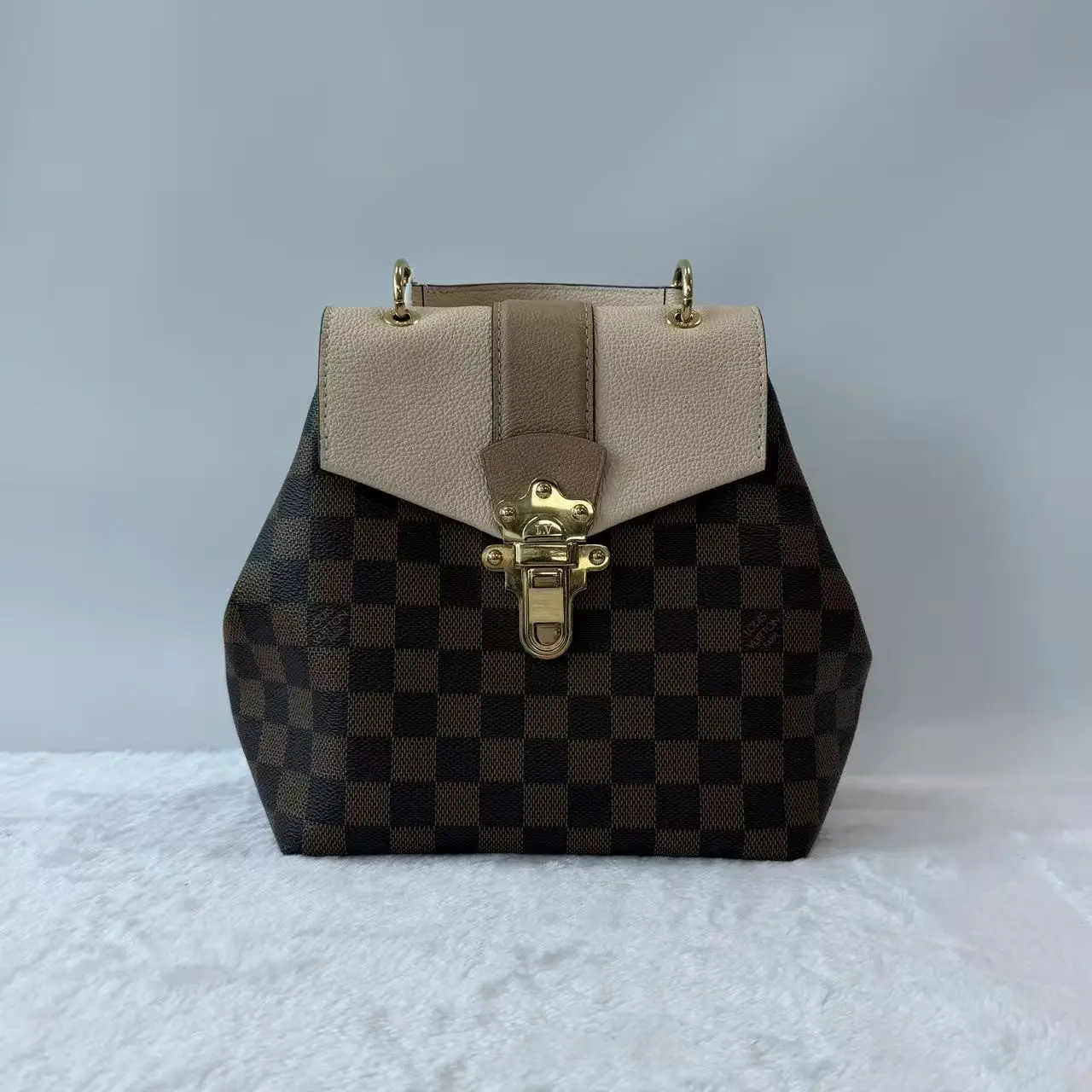 Pre-owned Louis Vuitton Damier Ebene Bucket Backpack YY790 26.07.24