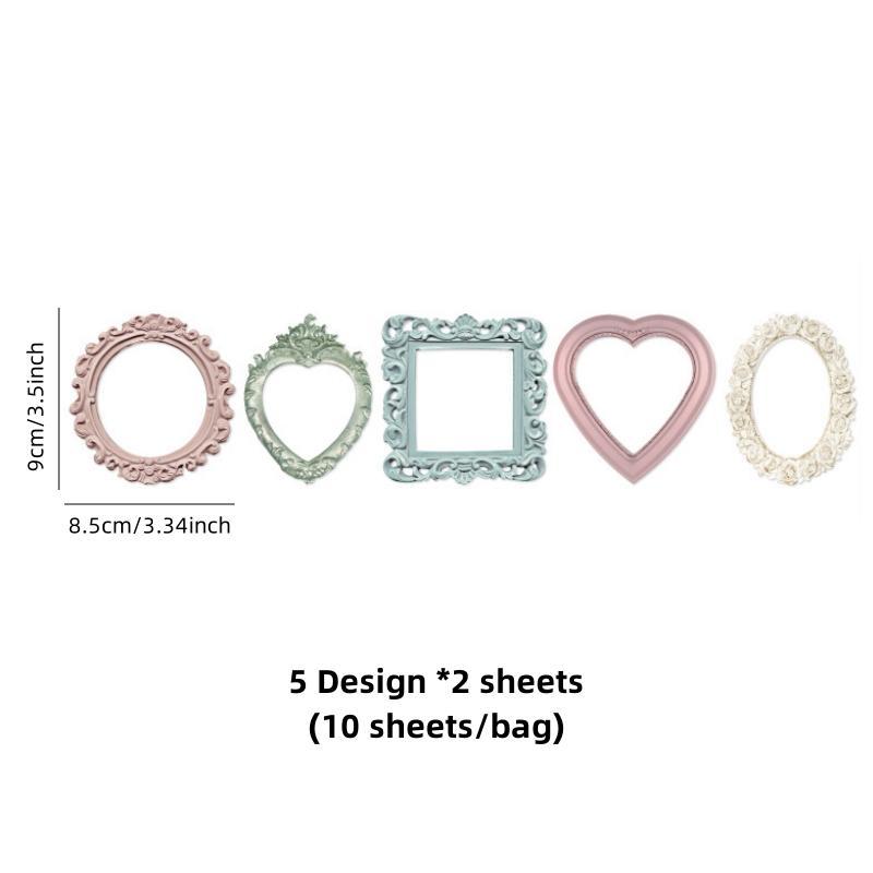 Vintage Paper, 10 Sheets/bag Photo Frame Styling Notebook Scrapbook Border Scrapbooking DIY Collage Decoration Creative Materials