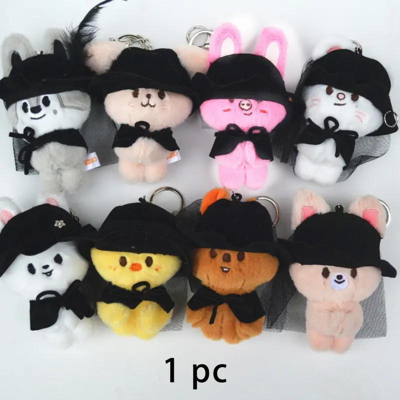Cute Animal Lace Hat Series Plushie, Detachable Cape & Scarf, Soft Textured Plush Accessory, Perfect Gift for Fans, Soft Huggable, Soft Cuddly Gift, Cute Stuffies
