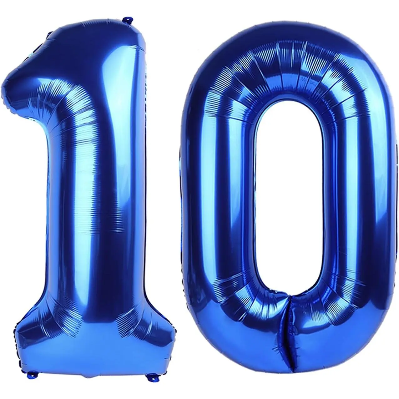 40-in Dark Blue Number 10 Shape Balloons, Boys' 10th Birthday Decorations, Ideal for Engagement & Photo Shoot Supplies (Home Party Decor Essentials), 40 Inch, Graduation