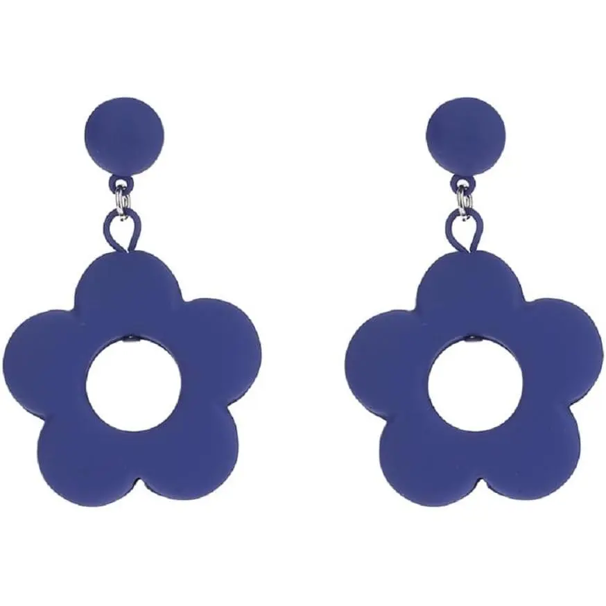 60 70s Big  Daisy Flower Petal Drop Dangle Earrings Stud  Floral for Women Cfboyolorful Summer Y2k Holiday