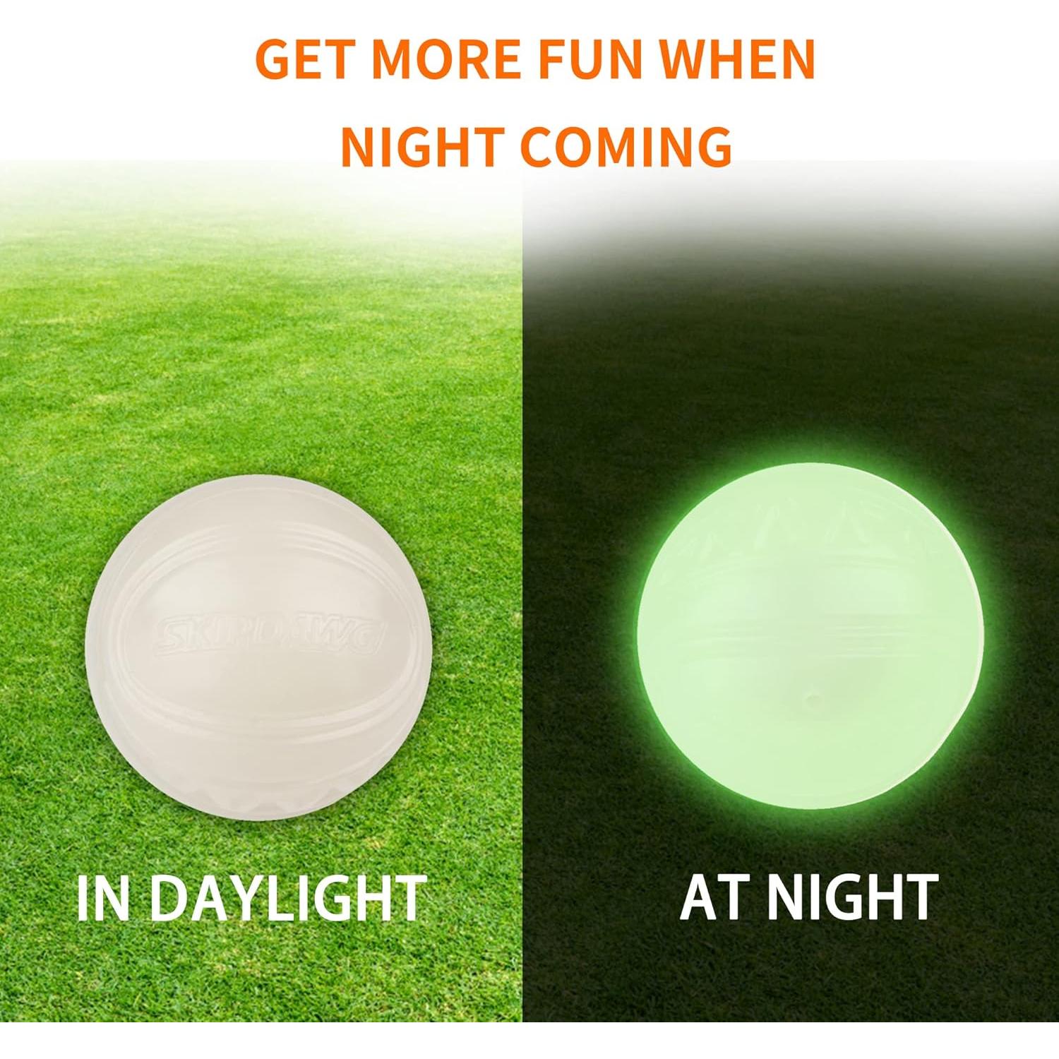 Interactive Squeaky Light Up  Ball - Glow in Dark, Floating , Durable TPR, Lightweight, Bouncy Tennis Ball for Dogs, 2.5 Inches, 1 Pack