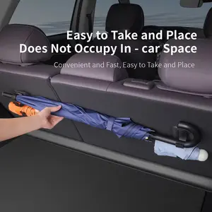 Universal Car Trunk Umbrella Storage Bracket, Thickened Shockproof Trunk Umbrella Mount Hook, Space Saving Auto Interior Umbrella Organizer for Folding & Long Umbrellas