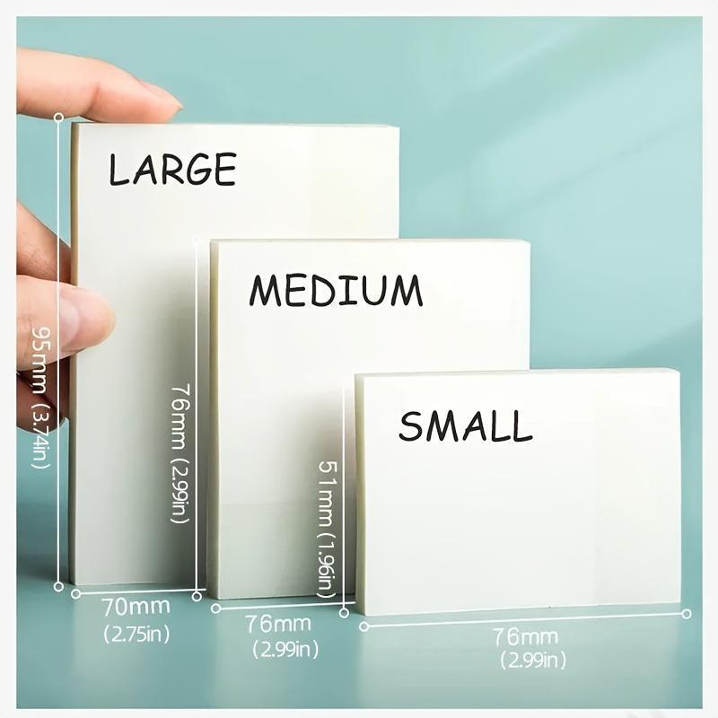 50 Sheets/pack Transparent Sticky Notes, High Adhesive Stickers, Notepads, Stationery Supplies for School