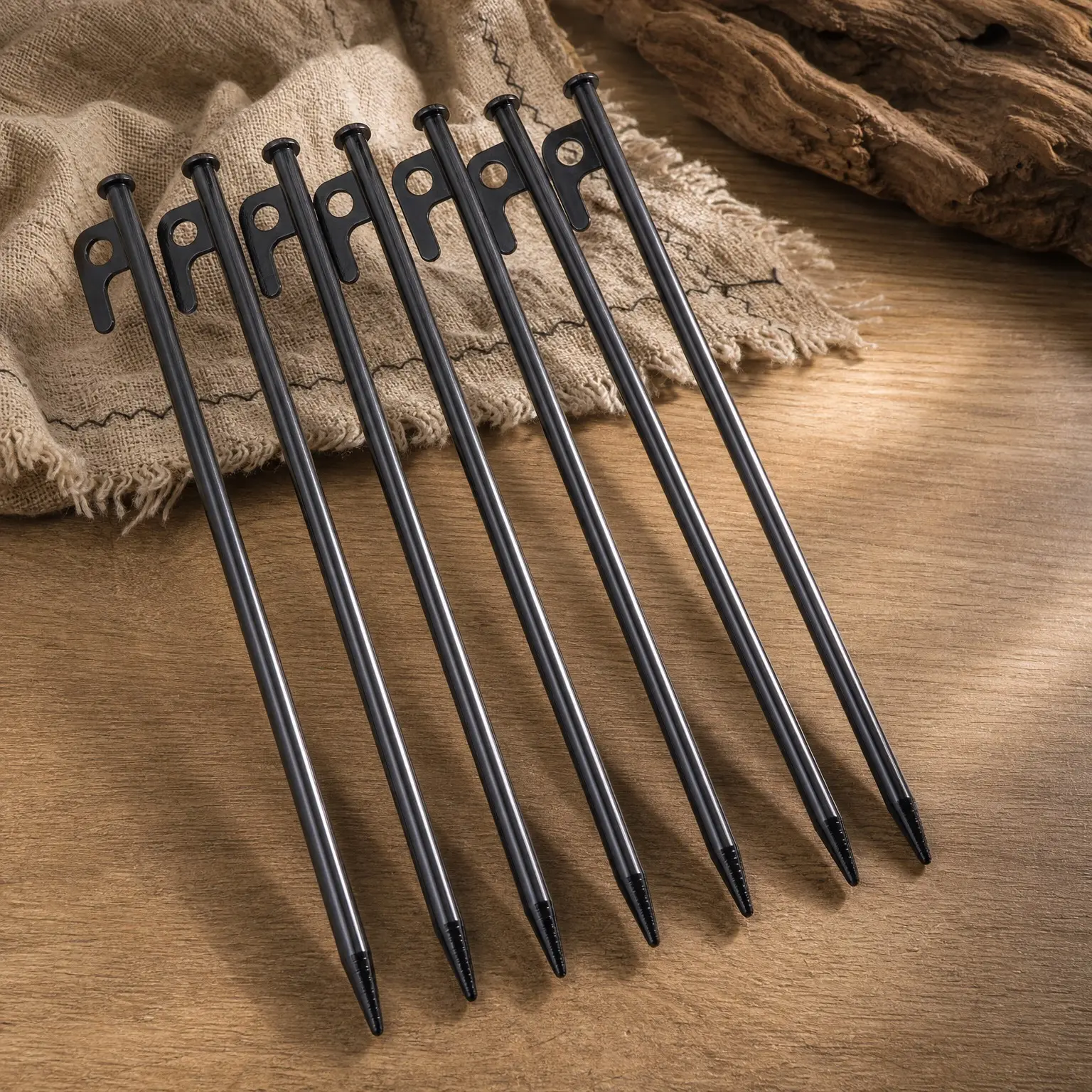 8 Pack 12 Inch Heavy Duty Steel Tent Stakes for Camping, Unbreakable and RigidGift