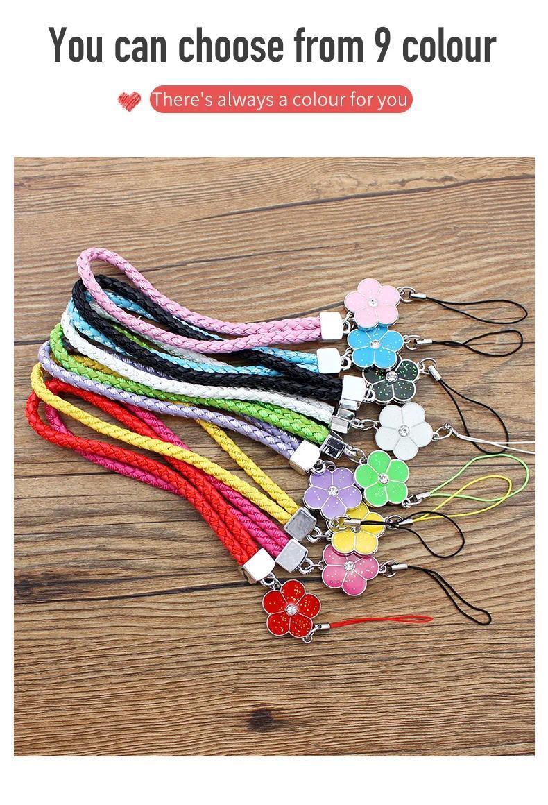 Multicolor Phone Charm Strap - Short Braided String, Anti-Lost Lanyard for Phones/Cameras, Keychain Gift Accessory
