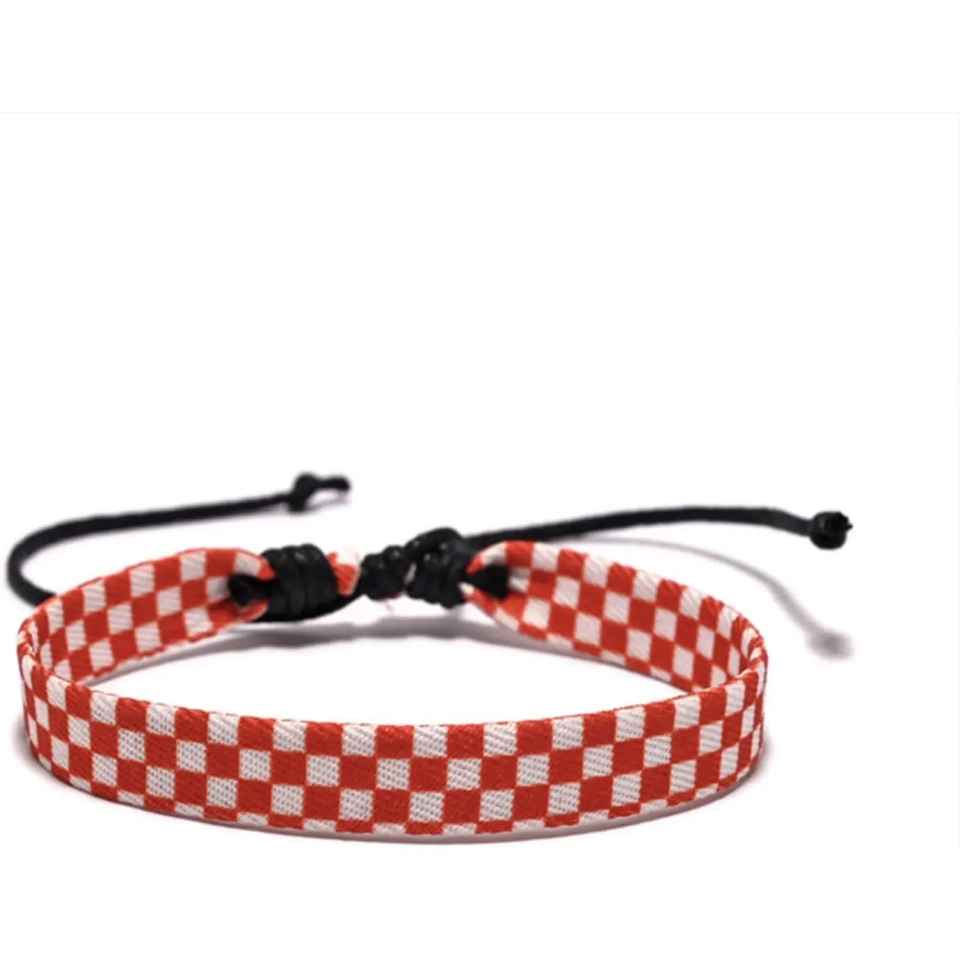 Colorful Checkerboard Braided Adjustable Lightweight Bangle Bracelet  Geometric   Rope Bracelet Couple Friendship Birthday  for Women Men