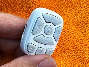 TikTok Scrolling Ring – 8-Button Finger Tip Wireless Remote, with Camera Remote Shutter for iPhone & Android (Black)