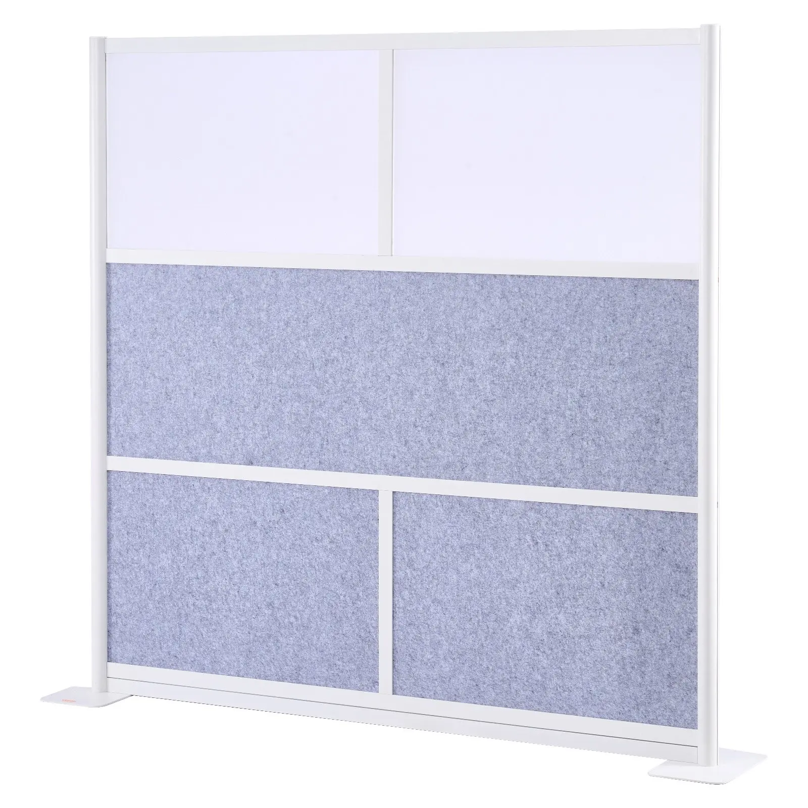 VEVOR Office Divider Privacy Partition, 1-Pack, 70" x 70" Modular Wall Room Divider, PET Workstation Cubicle Partition with Frosted Windows, Freestanding Privacy Panel Wall for Office Library