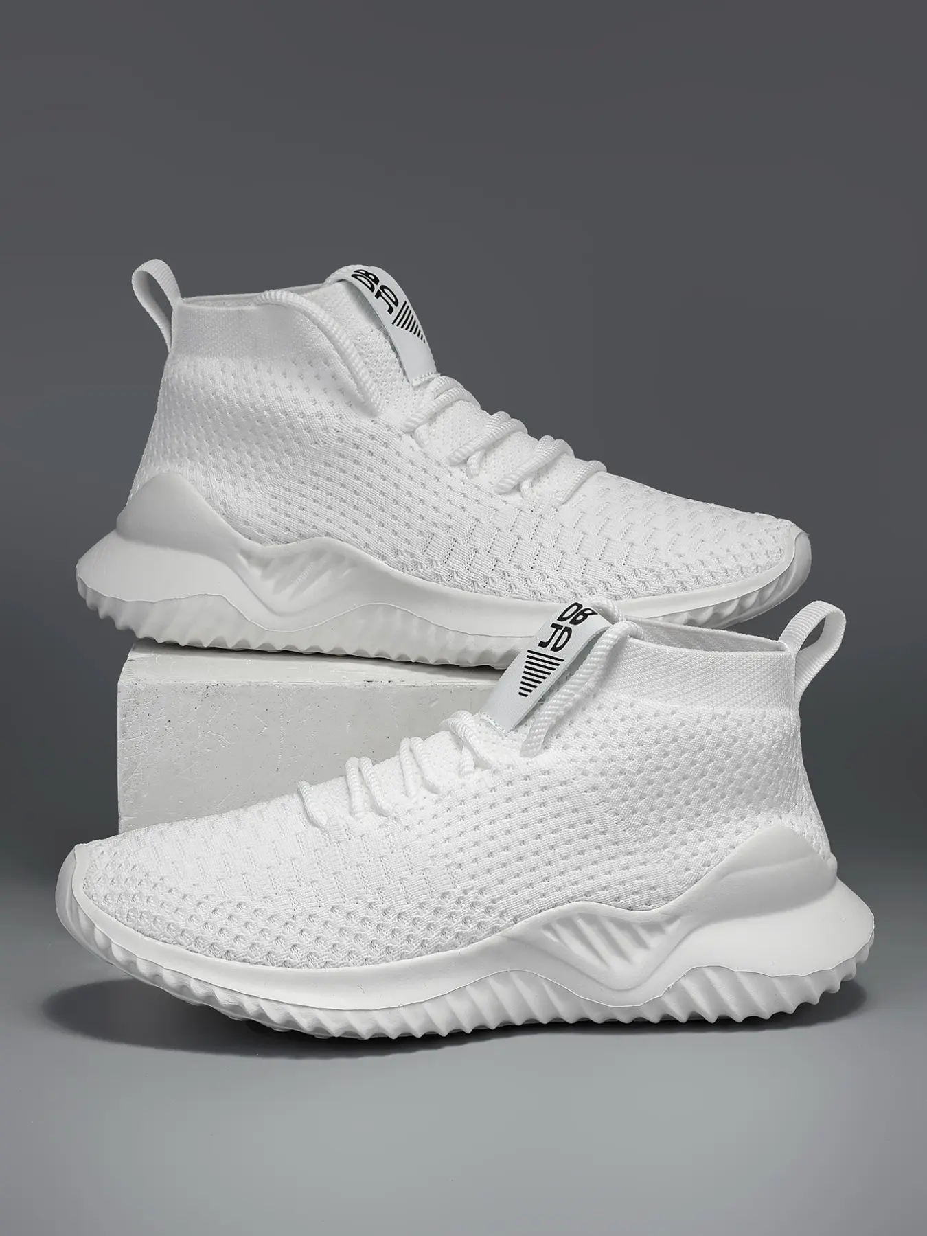 Men's Lightweight Breathable Mesh Sneakers, Casual Street Style, High-Top / Low-Top , Comfortable Shock Absorption, Md Sole, Ideal for Running & Outdoor