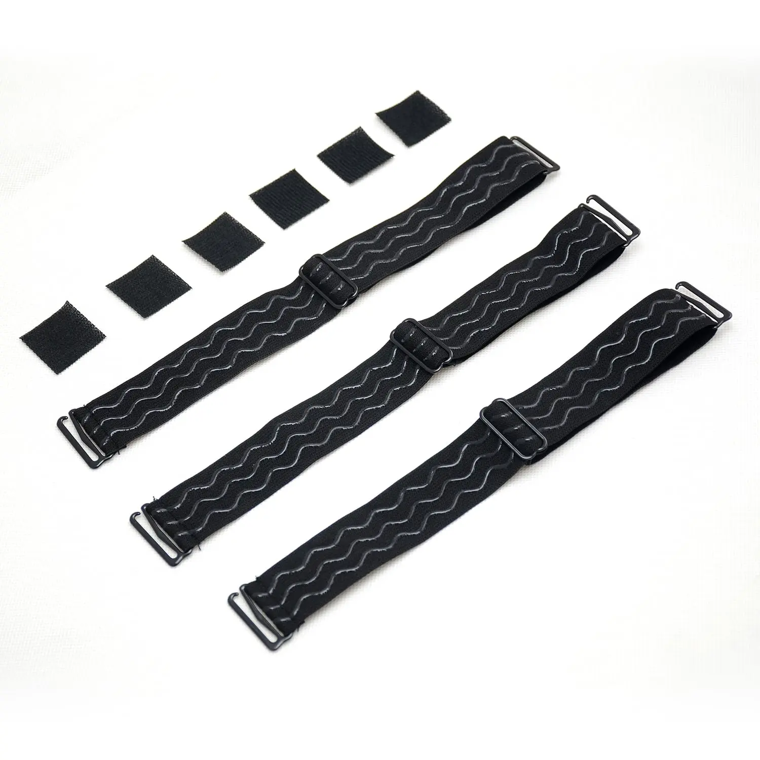 Adjustable Elastic Wig Band with Hooks No Slip Band 3 count Black | elastic wig strap with hooks, adjustable and anti-slip, practical tool for glueless lace wigs and DIY wig making