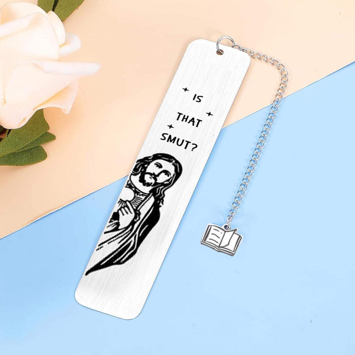 Jesus Bookmark, Stainless Steel Bookmark, Funny Bookmark for Women, Novelty Gag Bookmark Gift, Book Accessories for Bookish Nerd Book Lover Adult Women