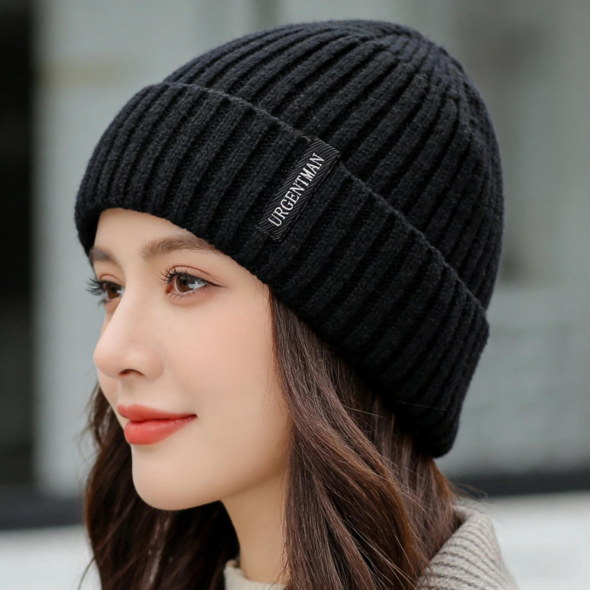 Hot Sale Premium Warm Winter Hat Stylish Plush Fur Lined Thick Cozy Beanie Hat Outdoor Casual Knitted Hats For Men & Women