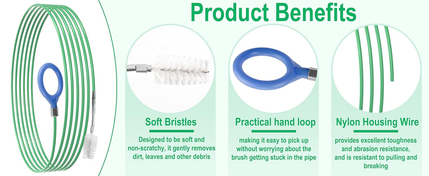 Professional Auto Sunroof Drain Cleaning Tool Flexible Long Nylon Bristle Brush for Clogged Windshield Wiper Door Tube HVAC Drain Pipe Unclogging Kit - Safe PVC Car Maintenance Accessories -RR Professional Auto Sunroof Drain Cleaning Tool Flexible Long Nylon Bristle Brush for Clogged Windshield Wiper Door Tube HVAC Drain Pipe Unclogging Kit - Safe PVC Car Maintenance Accessories -RR